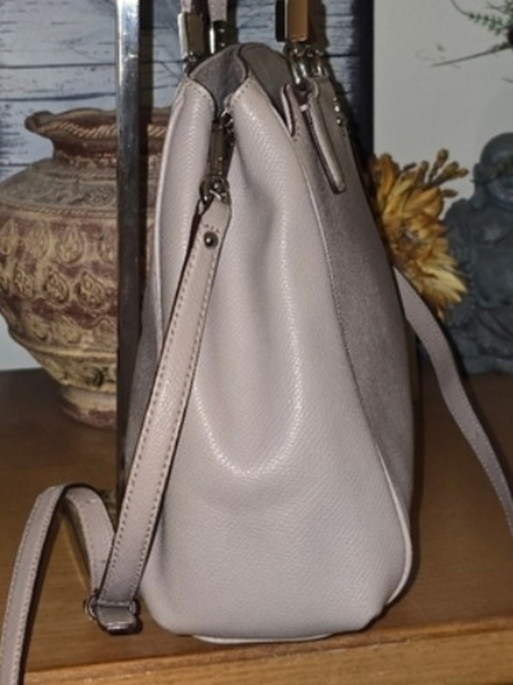 Coach Minetta Taupe Leather 3 Way Bag - Picture 8 of 11